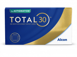 Торические ежемесячные контактные линзы TOTAL30 for Astigmatism от Alcon продаются в удобной упак...