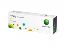 Высокотехнологичные однодневные торические контактные линзы MyDay для пользователей с астигматизм...